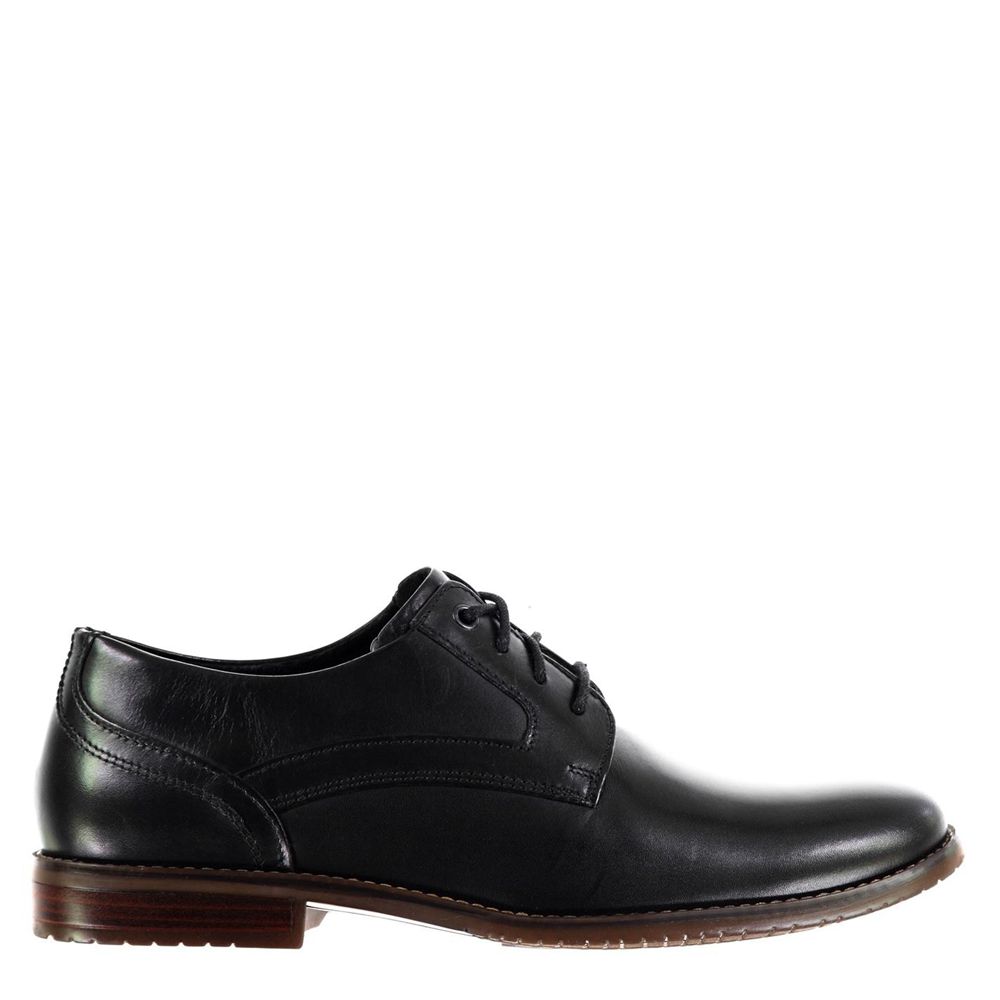 Rockport Canada Smooth Plain - Mens Oxfords Black (QVB896157)